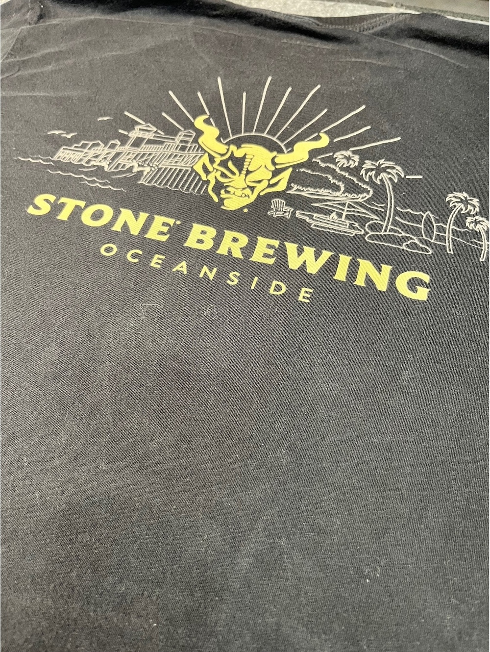 Stone Brewing Oceanside Black Graphic T-Shirt Large